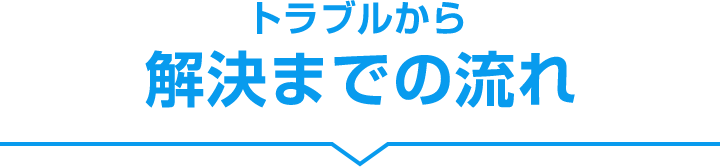 トラブルから解決までの流れ